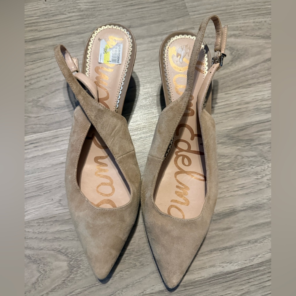 Sam Edelman Women's Tan Slingback Shoes